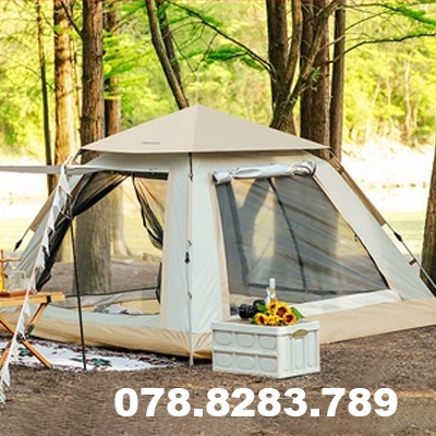 thuê lều camping Lều ngoài trời gấp di động thiết bị cắm trại ngoài trời trẻ em công viên cắm trại dã ngoại hoàn toàn tự động dày chống mưa lều trại đẹp lều glamping