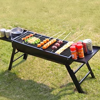 bếp nướng cắm trại Bếp BBQ gia đình thép không gỉ nướng giá ngoài trời bếp nướng than nướng di động sân cắm trại dã ngoại giá bếp du lịch bếp ga mini du lịch gấp gọn