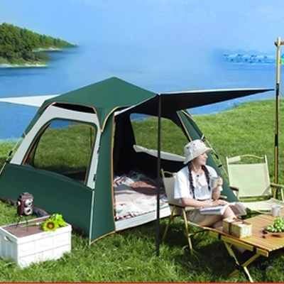 lều camping 4 người Lều ngoài trời hoàn toàn tự động Chống mưa gấp di động Lều cắm trại ngoài trời Vinyl Kem chống nắng trại lều lều du lịch 1 người